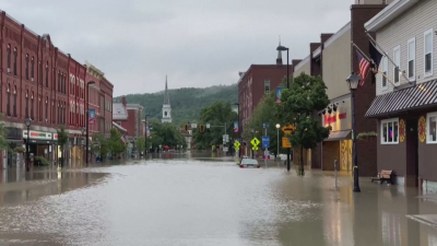 Наводнения в САЩ: Столицата на Върмонт - Монпелие, е под вода