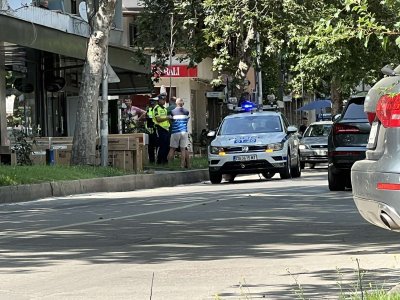 Кола и мотопед се сблъскаха на кръстовище до полицията в Благоевград