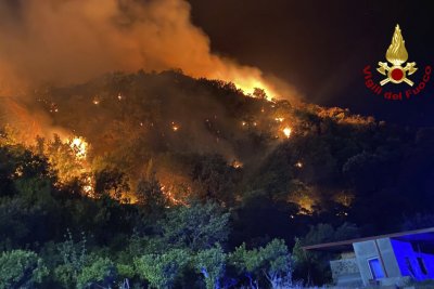 Няколко големи пожара бушуват на остров Сицилия