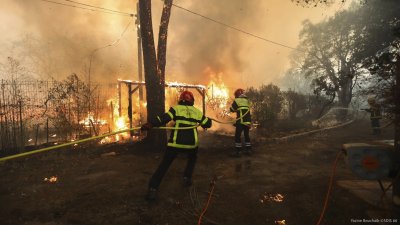 Пожар в Южна Франция изгори днес 500 хектара площ и