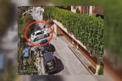 Автомобил падна в двора на къща в Пловдив на ул