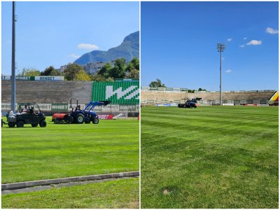 Ботев Враца стартира профилактика на тревата на стадион "Христо Ботев"