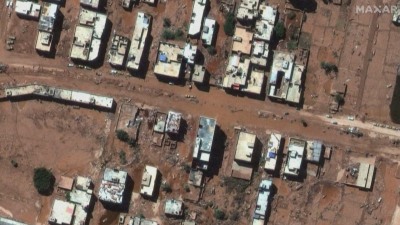 Сателитни снимки показват мащаба на наводненията в Либия