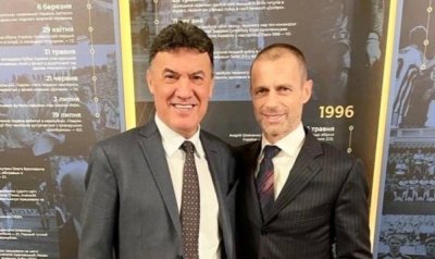 Президентът на УЕФА Александър Чеферин благодари на българския си