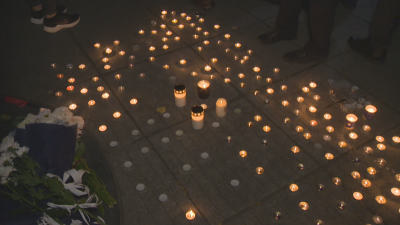 Свещи в памет на загиналите в конфликта между Хамас и