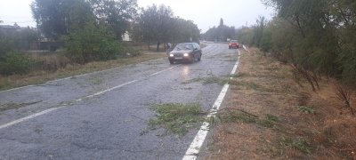 Силен вятър и дъжд нанесоха щети в Ямболско в следобедните