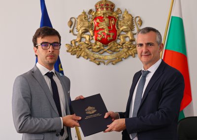 Министърът на младежта и спорта Димитър Илиев подписа Меморандум за