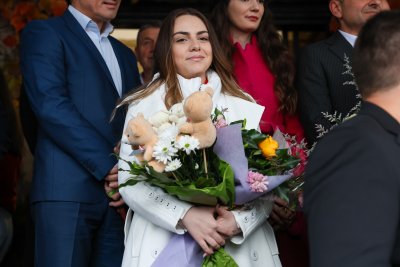 Българската шахматистка Нургюл Салимова очаквано беше в приповдигнато настроение при