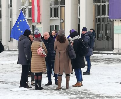 Демонстрация във Виена на европейски либерали срещу ветото на Австрия за разширяване на Шенген