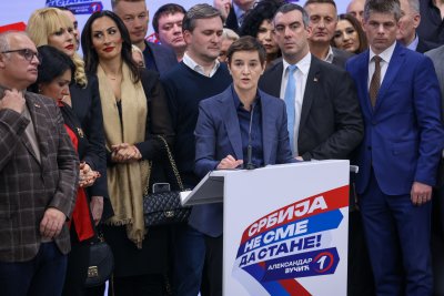 Сръбският премиер Ана Бърнабич заяви днес че демонстрантите на снощните