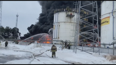Украйна атакува с дрон петролен склад на руския гигант Роснефт