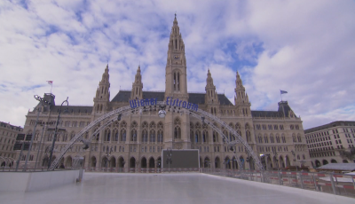 На кънки във Виена: Пространството пред кметството се превръща в огромна пързалка (СНИМКИ)