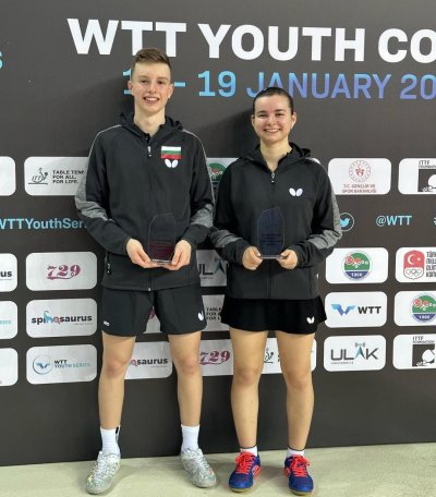 Йоан Величков и Цветелина Георгиева спечелиха титлата на смесени двойки на турнир по тенис на маса в Турция