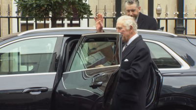 Крал Чарлс Трети и принцесата на Уелс Катрин вече са у дома