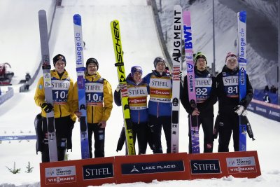 Австрия е победител в отборното състезание от Световната купа по ски скок в Лейк Плесид