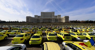 Протести на румънски таксиметрови шофьори