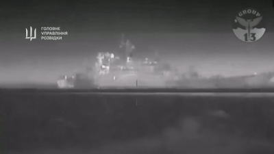 НАТО определи като "голяма победа" потапянето на руския десантен кораб край Крим
