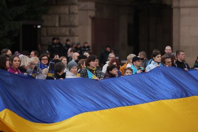 Шествия в подкрепа на Украйна в София и Бургас (СНИМКИ)