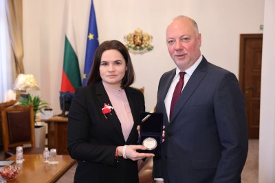 Росен Желязков разговаря с лидера на опозицията в Беларус Свeтлана Тихановская