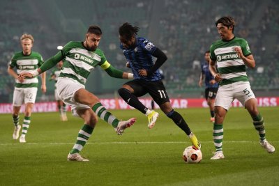 Спортинг и Аталанта си размениха по един гол в първия осминафинал в Лига Европа