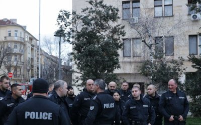 Засиленото полицейско присъствие в центъра на София остава На среща