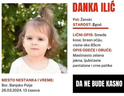 Двегодишно момиченце е изчезнало в Сърбия, Интерпол го обяви за международно издирване