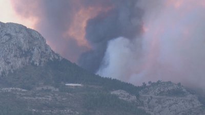Пожар в района на Тарбена в испанската провинция Аликанте наложи