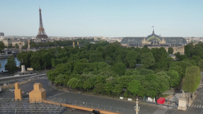 Впечатляващи кадри от дрон на олимпийските обекти в Париж по малко