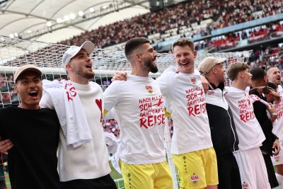 Германският Щутгарт отбеляза с впечатляващ футболен фест спечелването на второ