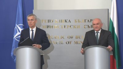 Служебният премиер Димитър Главчев и генералният секретар на НАТО Йенс