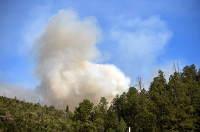 Голям горски пожар бушува в турския окръг Чанаккале и движението