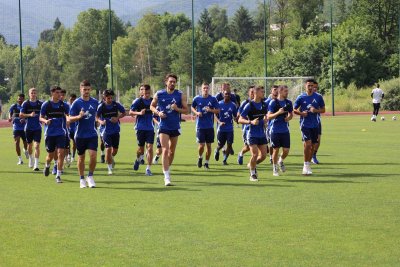 Футболистите на Левски проведоха кондиционни упражнения в днешната тренировка от