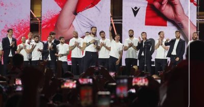 Посрещнаха грузинските футболисти като национални герои
