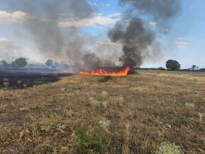 Тракторист предизвика пожар край Стрелча
