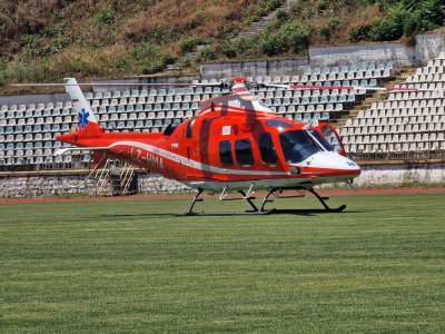 Медицинският хеликоптер транспортира от Смолян до София контузен гръцки колоездач