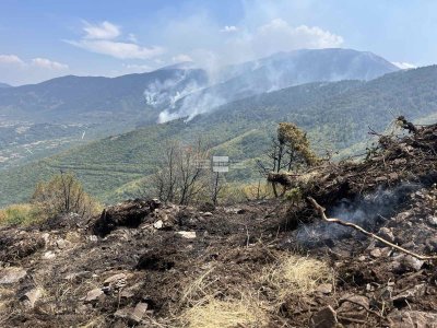 Разраства се пожарът на българо-гръцката граница