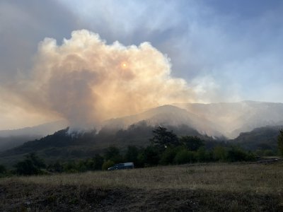 Нов пожар навлезе в България от Гърция