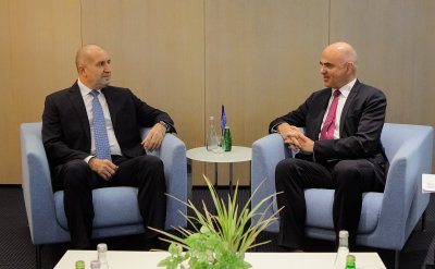 President Radev meets the Secretary General of the Council of Europe, Alain Berset, in Strasbourg