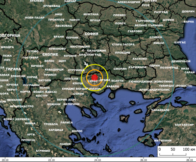 Земетресение с магнитуд 3 6 беше регистрирано близо до югозападната българска