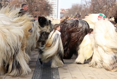 Mummers festival "Surva" ends with a horo dance and fireworks display