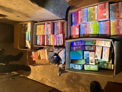 Police seized 1200 Vapes, Over 370 Bottles of Nitrous Oxide, and Hookah Tobacco
