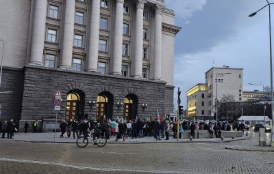 "Velichie" supporters also protested in front of Parliament