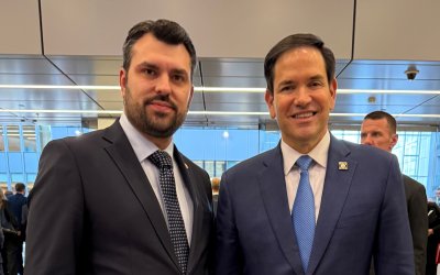 Георг Георгиев разговаря с държавния секретар на САЩ Марко Рубио