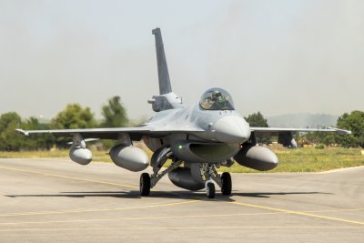 Bulgarian Air Force's Second F-16 Fighter Aircraft Arrived at Graf Ignatievo Air Base (photos)