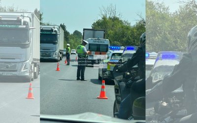 Нова катастрофа с тир в отсечката, където загина 12-годишната Сияна (СНИМКИ и ВИДЕО)