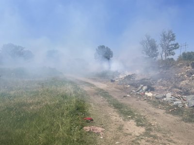 Пожар гори в сметището на пловдивското село Крумово