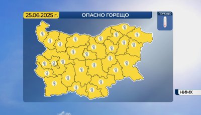 До около 37° днес, жълт код за опасно горещо време в цялата страна в сряда