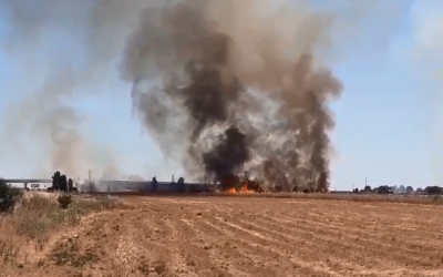 Fire Burning near Trakia Motorway