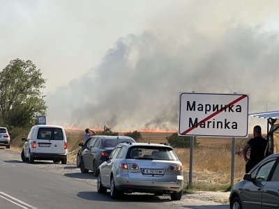 3000 декара е изпепелил пожарът край бургаското село Маринка