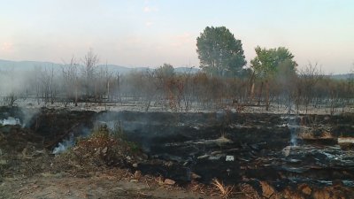 Пожарът между селата Карабунар, Калугерово и Виноградец е окончателно потушен